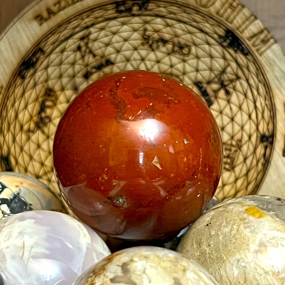 RED JASPER 2.7-3” sphere